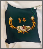 Beautiful Necklace With gold Pearl In Nakshi - NN00375